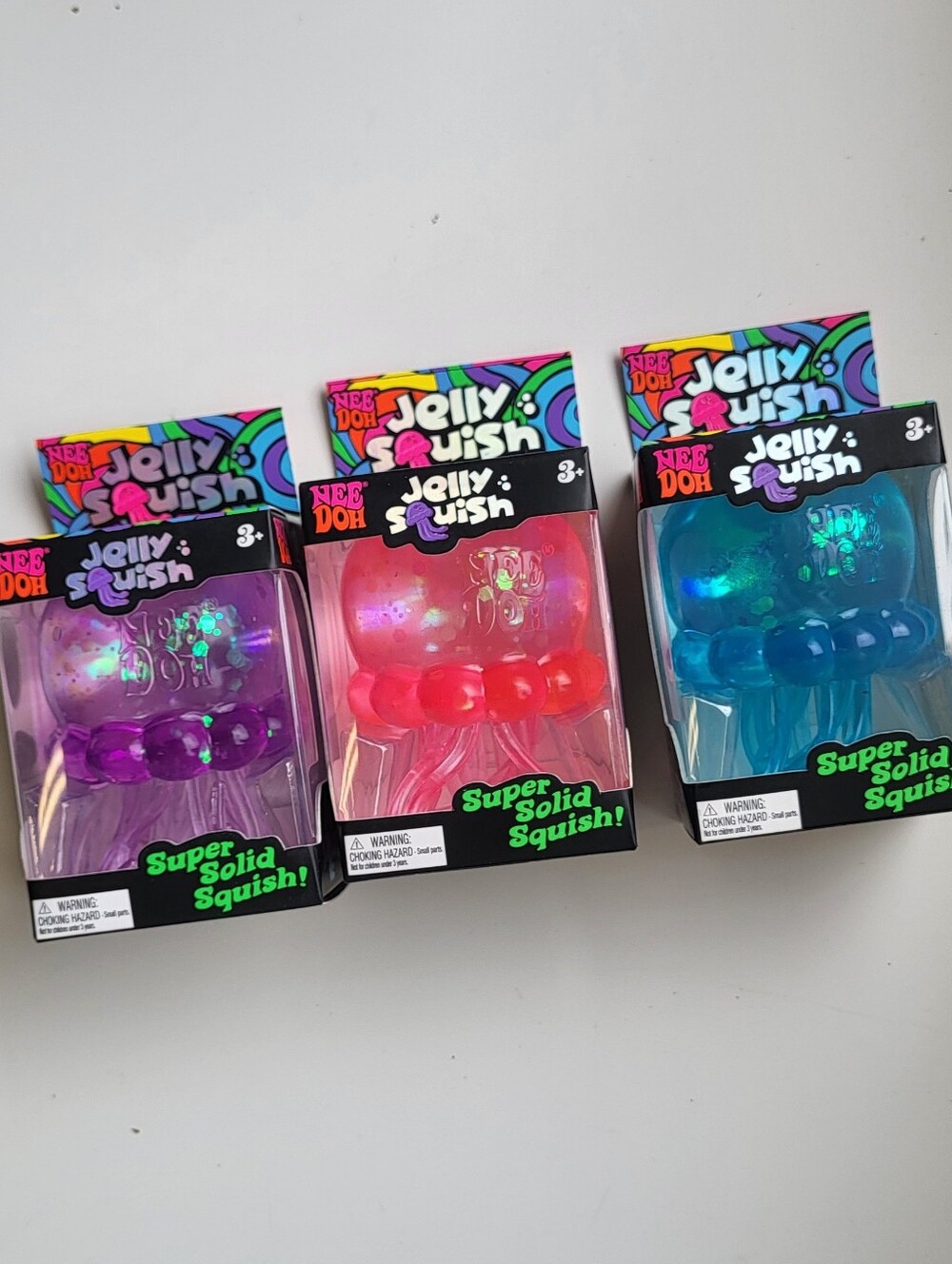Authentic NeeDoh Jelly Squish Fidget Squishy RARE Nee Doh - PINK